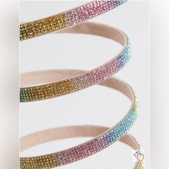 Torrid Lace Up Embroidered Heel Sandal rainbow sparkle rhinestone lace up 9WW - Picture 7 of 13